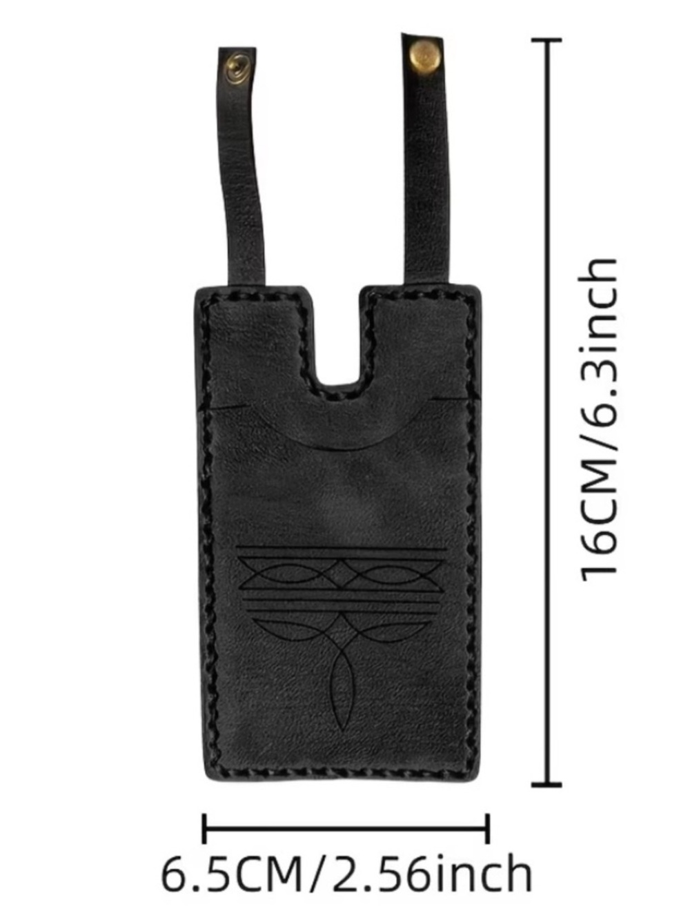 WESTERN Black Faux Leather Boot Wallet - Picture 4 of 5